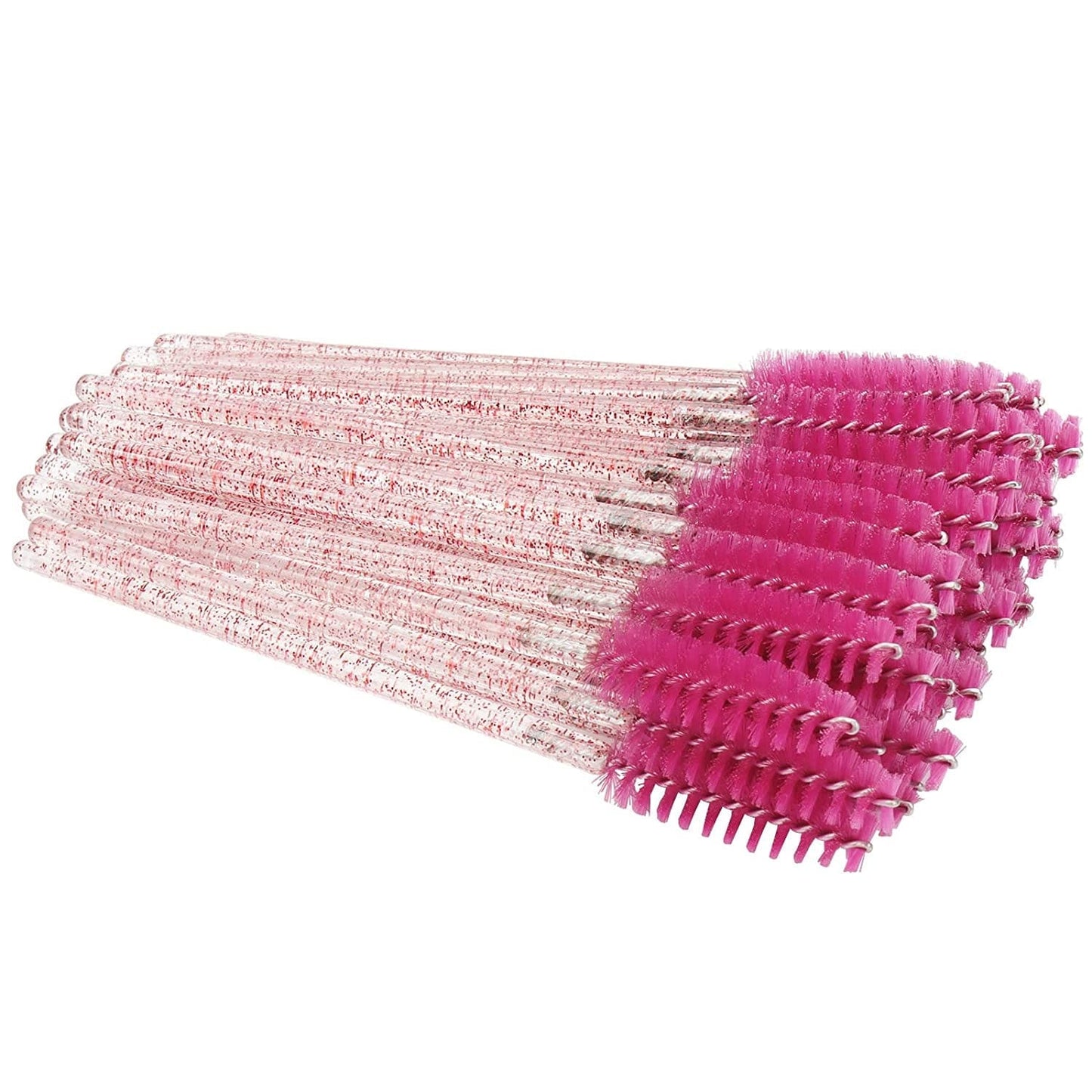 300 Pack Mascara Wands Disposable Eyelash Brushes for Extensions Eye Lash Applicator Makeup Tool Kits, Crystal Handle - Yellow Brush Head Health & Beauty > Personal Care > Cosmetics > Cosmetic Tools > Makeup Tools myaokue-up Crystal/Pink-300pcs  