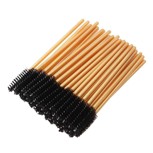 300 Pack Mascara Wands Disposable Eyelash Brushes for Lash Extensions Eye Brow Applicators Makeup Brush Tool, Gold/Black Health & Beauty > Personal Care > Cosmetics > Cosmetic Tools > Makeup Tools Yisu Gold/Black-300pcs  