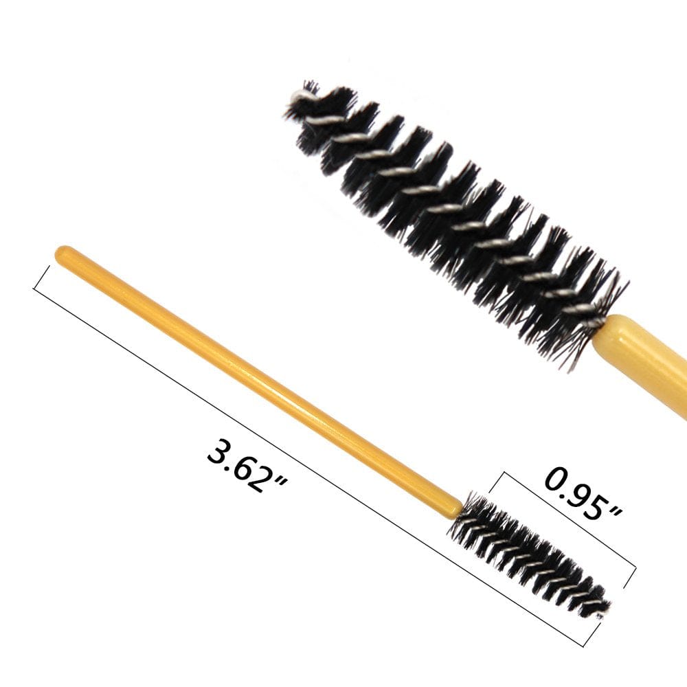 300 Pack Mascara Wands Disposable Eyelash Brushes for Lash Extensions Eye Brow Applicators Makeup Brush Tool, Gold/Black Health & Beauty > Personal Care > Cosmetics > Cosmetic Tools > Makeup Tools Yisu   