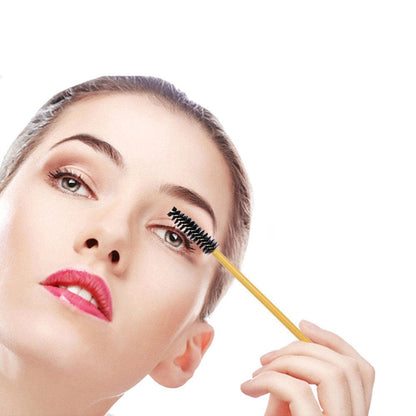 300 Pack Mascara Wands Disposable Eyelash Brushes for Lash Extensions Eye Brow Applicators Makeup Brush Tool, Gold/Black Health & Beauty > Personal Care > Cosmetics > Cosmetic Tools > Makeup Tools Yisu   
