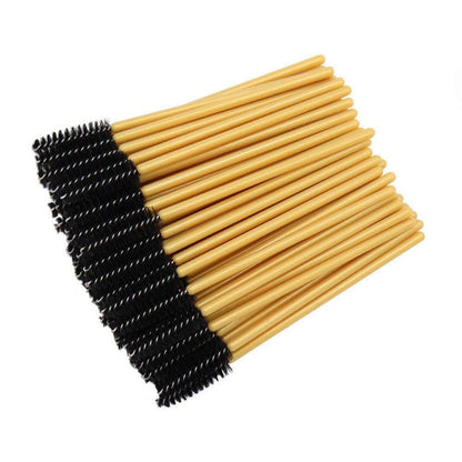 300 Pack Mascara Wands Disposable Eyelash Brushes for Lash Extensions Eye Brow Applicators Makeup Brush Tool, Gold/Black Health & Beauty > Personal Care > Cosmetics > Cosmetic Tools > Makeup Tools Yisu   
