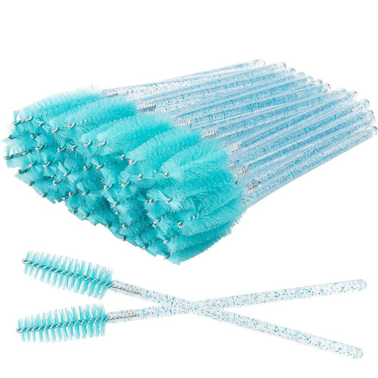 300 Pack Mascara Wands Disposable Eyelash Brushes Spoolie Brushes for Extension Eye Lash Applicator Makeup Tool Kit, Crystal Blue/Deep Green Health & Beauty > Personal Care > Cosmetics > Cosmetic Tools > Makeup Tools Mekupeu Crystal Blue/Deep Green  