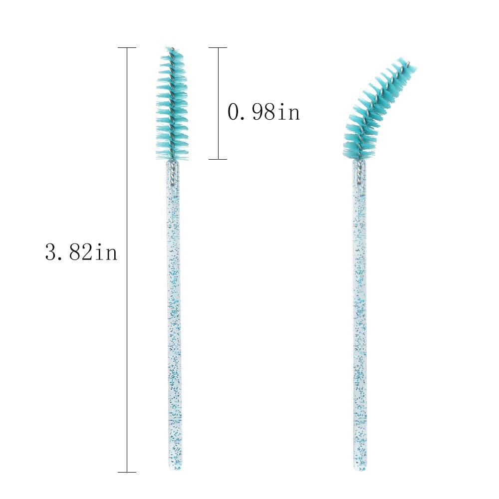 300 Pack Mascara Wands Disposable Eyelash Brushes Spoolie Brushes for Extension Eye Lash Applicator Makeup Tool Kit, Crystal Blue/Deep Green Health & Beauty > Personal Care > Cosmetics > Cosmetic Tools > Makeup Tools Mekupeu   