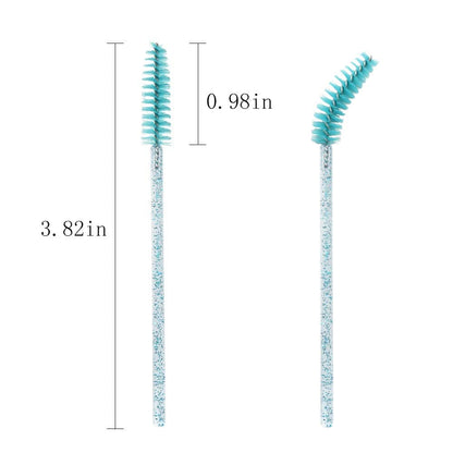 300 Pack Mascara Wands Disposable Eyelash Brushes Spoolie Brushes for Extension Eye Lash Applicator Makeup Tool Kit, Crystal Blue/Deep Green Health & Beauty > Personal Care > Cosmetics > Cosmetic Tools > Makeup Tools Mekupeu   
