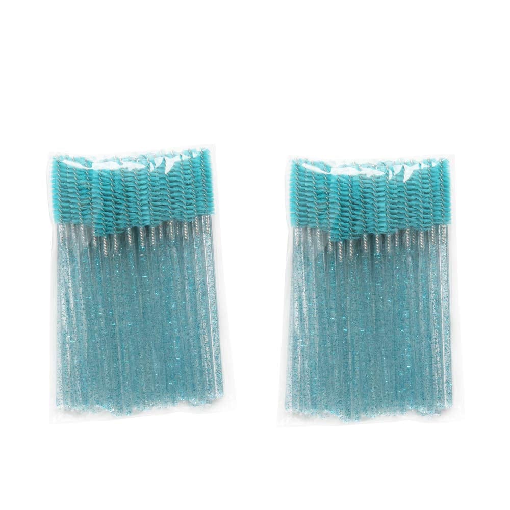 300 Pack Mascara Wands Disposable Eyelash Brushes Spoolie Brushes for Extension Eye Lash Applicator Makeup Tool Kit, Crystal Blue/Deep Green Health & Beauty > Personal Care > Cosmetics > Cosmetic Tools > Makeup Tools Mekupeu   