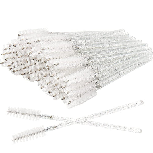 300 PCS Crystal Eyelash Mascara Wands Disposable Lash Brushes for Extensions Makeup Brush Applicators Tool Kit, All White Health & Beauty > Personal Care > Cosmetics > Cosmetic Tools > Makeup Tools Mekupeu Crystal All white  