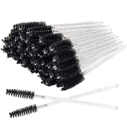 300 PCS Crystal Eyelash Mascara Wands Disposable Lash Brushes for Extensions Makeup Brush Applicators Tool Kit, All White Health & Beauty > Personal Care > Cosmetics > Cosmetic Tools > Makeup Tools Mekupeu Black  