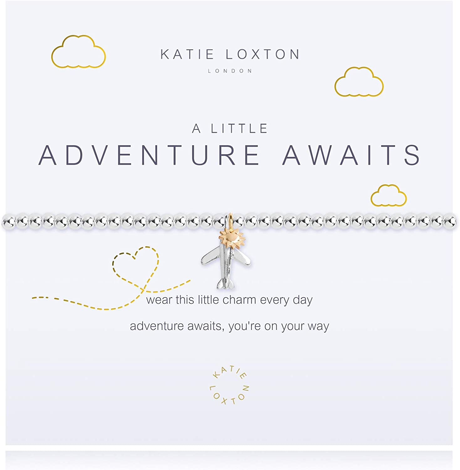 KATIE LOXTON a Little Summer Womens Stretch Adjustable Band Fashion Charm Bracelet Apparel & Accessories > Jewelry > Bracelets Katie Loxton Adventure Awaits  