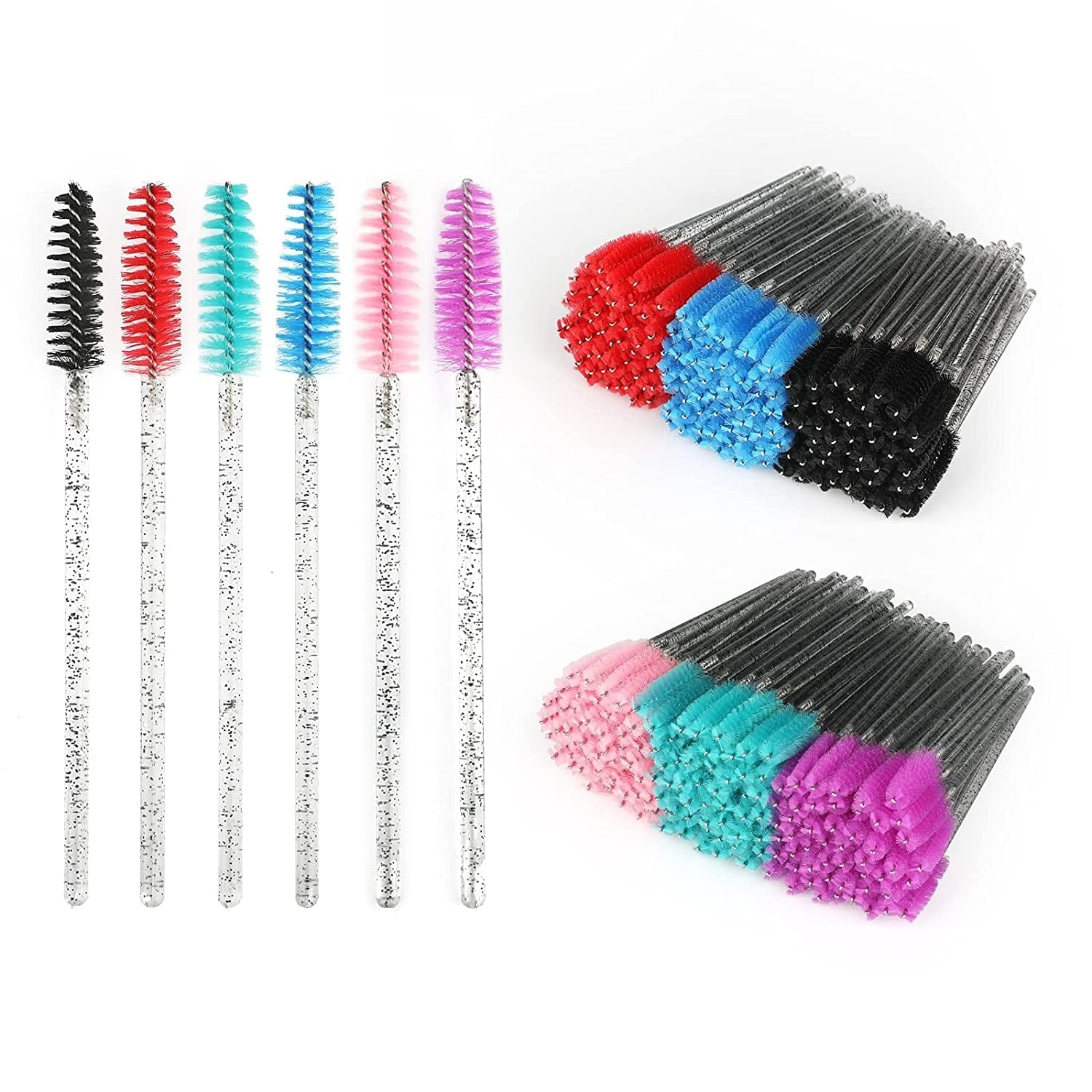 300PCS Eyelash Brush, Disposable Eyelash Mascara Brushes Wands Applicator Tools Makeup Brush Kits (Pink) Health & Beauty > Personal Care > Cosmetics > Cosmetic Tools > Makeup Tools G2PLUS Multi-colored  