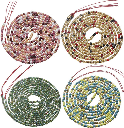 Taouzi Waist Beads for Women Colorful Beaded Body Chain Elastic String Waist Chain Beach Bikini Belly Chains Summer Jewelry for Women Girls Apparel & Accessories > Jewelry > Body Jewelry Taouzi NewColor02  
