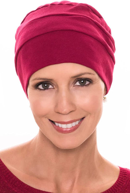 Headcovers Unlimited Three Seam Turban - 100% Cotton Hat Apparel & Accessories > Clothing Accessories > Headwear Headcovers Unlimited Cabernet One Size 