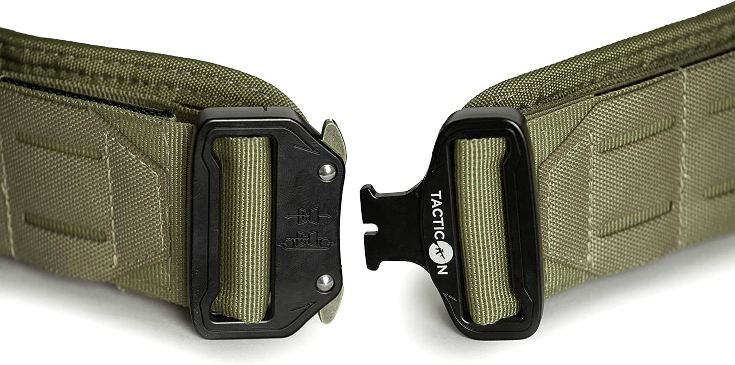 Tacticon Battle Belt | Combat Veteran Owned Company | Padded Tactical Belt | Duty Belt with Metal Quick Release Buckle Apparel & Accessories > Clothing Accessories > Belts Tacticon   