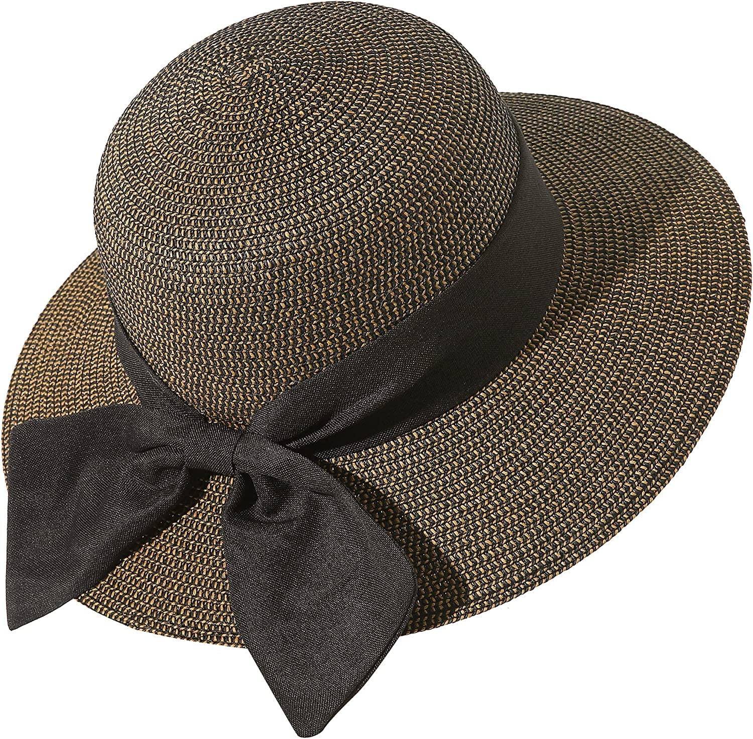 Lanzom Summer Sun Hats for Women Lady Wide Brim Straw Hat Beach Hat UPF Foldable Packable Cap for Travel Outdoor Apparel & Accessories > Clothing Accessories > Hats Lanzom Coffee Medium 