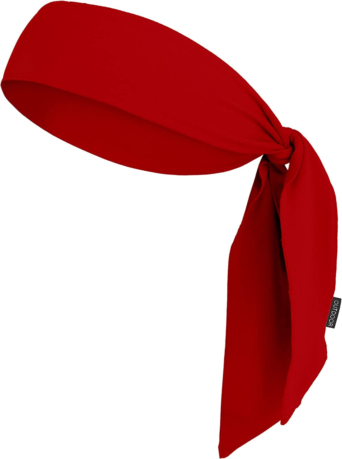Tie Headband for Women, Men, & Kids - Karate Headband, Ninja Headbands, Tie Headbands for Muay Thai, Softball, Basketball, Sports & Tennis - Pirate & Athletic Headbands - Sweat Wicking Headband Apparel & Accessories > Clothing Accessories > Bandanas & Headties OutdoorEssentials Red  