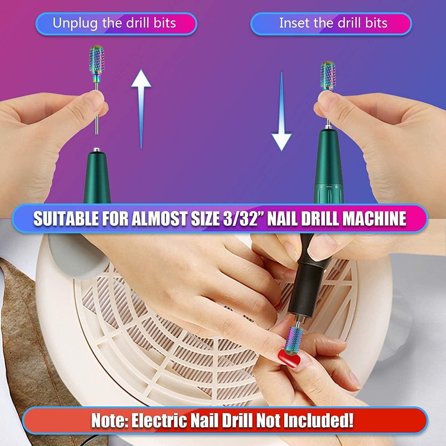 30Pcs Nail Drill Bits,3/32 Inch Ceramic Drill Bits for Nails Sets Acrylic, Diamond Cuticle Efile Carbide Remover Bits for Home Salon Acrylic Gel Nail Manicure Pedicure Tools(Come with 3 Cases) Health & Beauty > Personal Care > Cosmetics > Cosmetic Tools > Nail Tools Depvko   