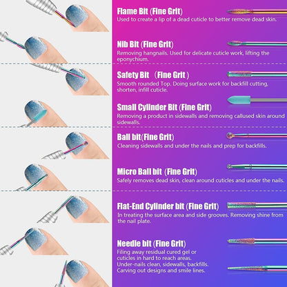 30Pcs Nail Drill Bits,3/32 Inch Ceramic Drill Bits for Nails Sets Acrylic, Diamond Cuticle Efile Carbide Remover Bits for Home Salon Acrylic Gel Nail Manicure Pedicure Tools(Come with 3 Cases) Health & Beauty > Personal Care > Cosmetics > Cosmetic Tools > Nail Tools Depvko   