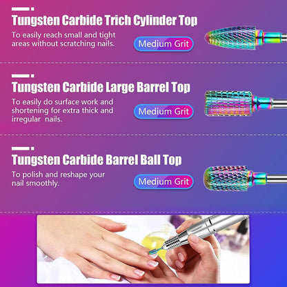 30Pcs Nail Drill Bits,3/32 Inch Ceramic Drill Bits for Nails Sets Acrylic, Diamond Cuticle Efile Carbide Remover Bits for Home Salon Acrylic Gel Nail Manicure Pedicure Tools(Come with 3 Cases) Health & Beauty > Personal Care > Cosmetics > Cosmetic Tools > Nail Tools Depvko   