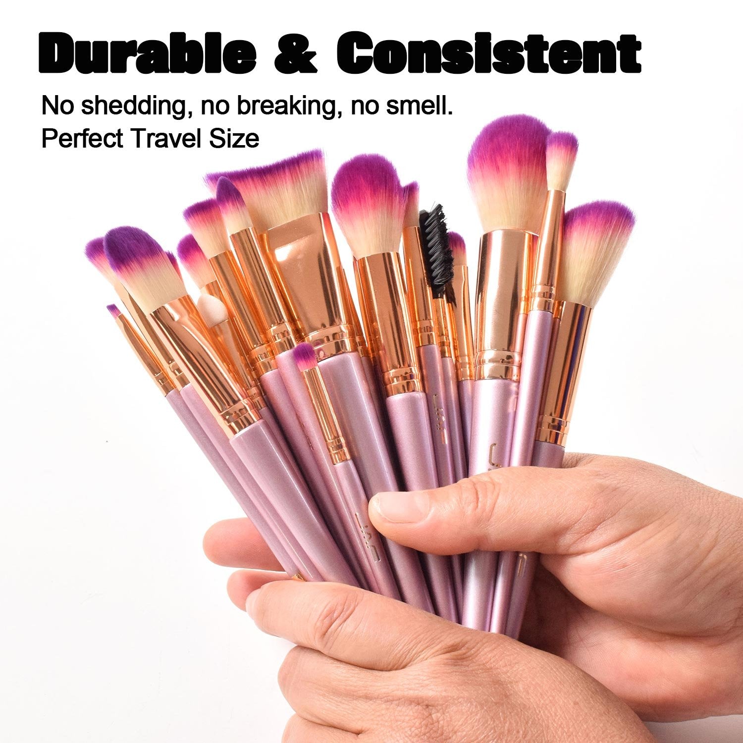 JAF 26Pcs Professional Large Pink Purple Makeup Brushes Set with Storage Case Vegan Synthetic Make up Brushes Set in Gold Bag Holder Cruelty Free Cosmetic Big Makeup Brushes & Tools Kit for Eye Face Contour Foundation Highlighter… Health & Beauty > Personal Care > Cosmetics > Cosmetic Tools > Makeup Tools JAF   