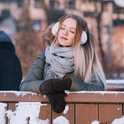 OZERO Winter Gloves Touch Screen Fingerless Convertible Thermal Mittens Windproof Insulated Polar Fleece Warm for Men and Women Black Apparel & Accessories > Clothing Accessories > Gloves & Mittens SHENZHEN HONGFUYA TRADE Co.,Ltd   