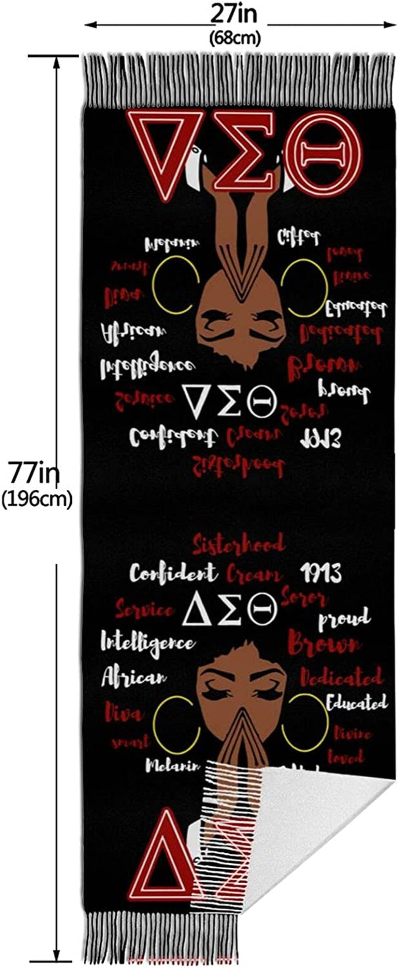 Sorority Gifts Womens Scarf Shawls and Wraps for Winter Warm Long Large Scarves Gift Idea Apparel & Accessories > Clothing Accessories > Scarves & Shawls Generic   