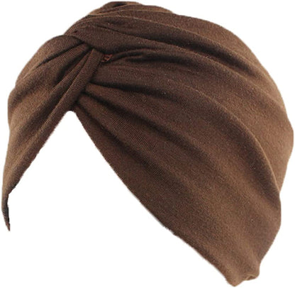 Beauty YFJH Chemo Sleep Turban Headwear Scarf Beanie Cap Hat for Cancer Patient Hair Loss Apparel & Accessories > Clothing Accessories > Headwear beauty YFJH Brown  