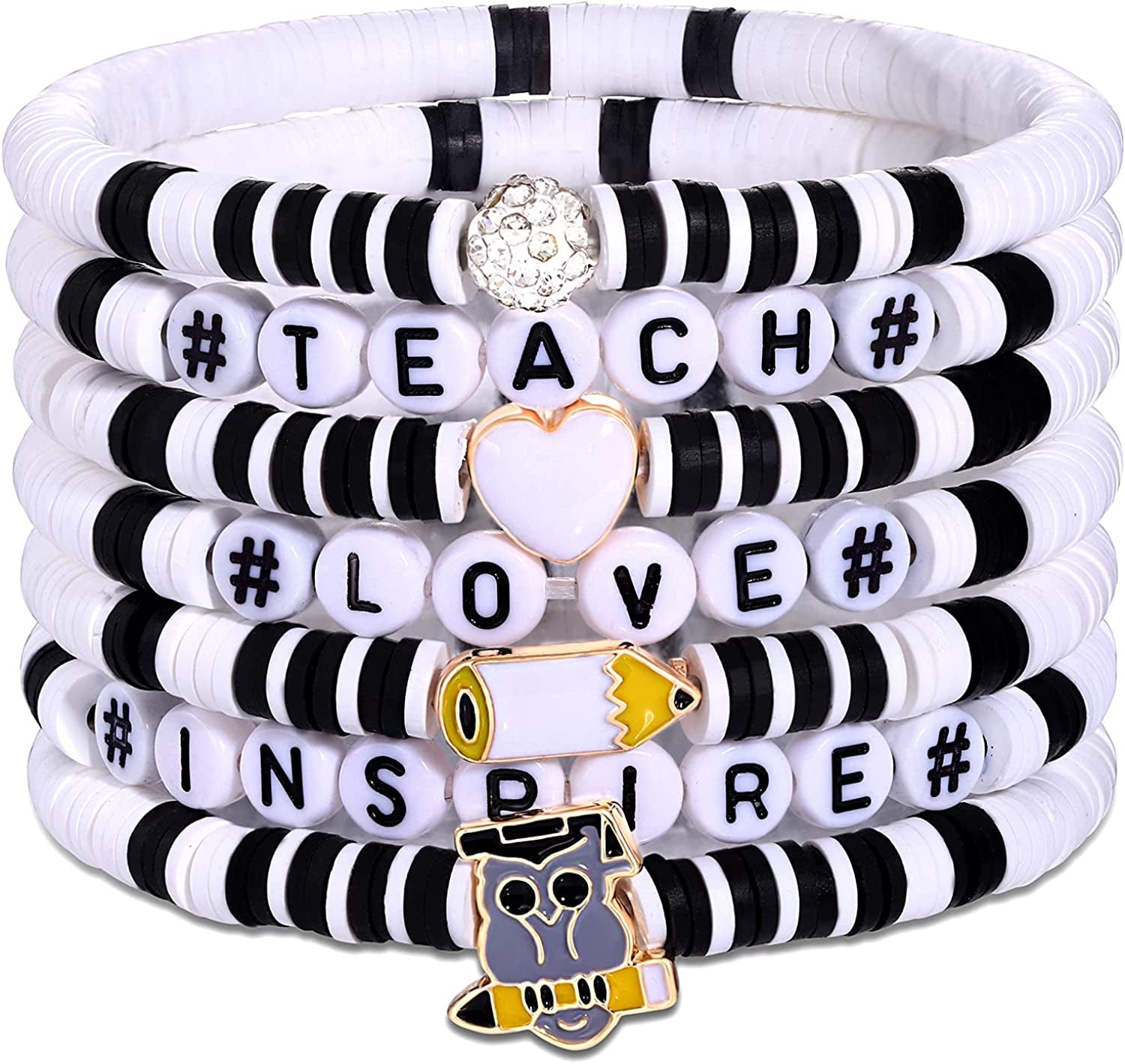 Surfer Heishi Bracelets for Women Stackable Rainbow Vinyl Disc Clay Beaded Stretch Bracelets Elastic Layering Friendship Bracelets Boho Summer Beach Jewelry Apparel & Accessories > Jewelry > Bracelets XOCARTIGE Style J  