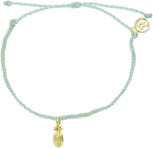 Pura Vida Bitty BB Pineapple Charm Bracelet - Plated Charm, Adjustable Band - 100% Waterproof Apparel & Accessories > Jewelry > Bracelets Pura Vida   