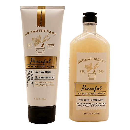 Bath and Body Works Peaceful Foam Wash plus Cream Health & Beauty > Personal Care > Cosmetics > Bath & Body Bath & Body Works   