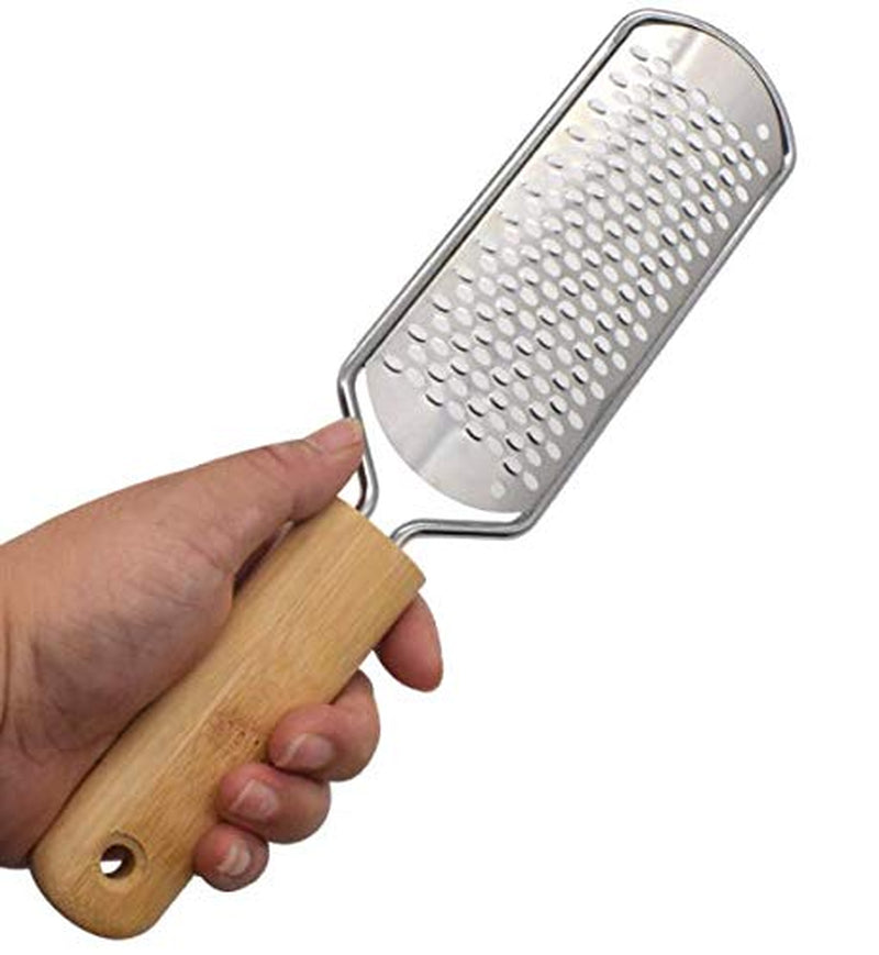 Foot Callus Remover. Cozibath File for Heels with Bamboo Handle, Surgical Grade Stainless Steel Foot Grater to Remove Dead Skin, Foot Scrubber, Cracked Heel Care Tool Health & Beauty > Personal Care > Foot Care Generic   