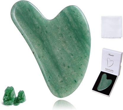 Natural Jade Gua Sha Stone for Massage, Gua Sha Facial Tools, Spa, Acupuncture, Therapy, Jade Gua Sha Scraping Tool Health & Beauty > Personal Care > Cosmetics > Cosmetic Tools > Skin Care Tools KUTOLAKI   