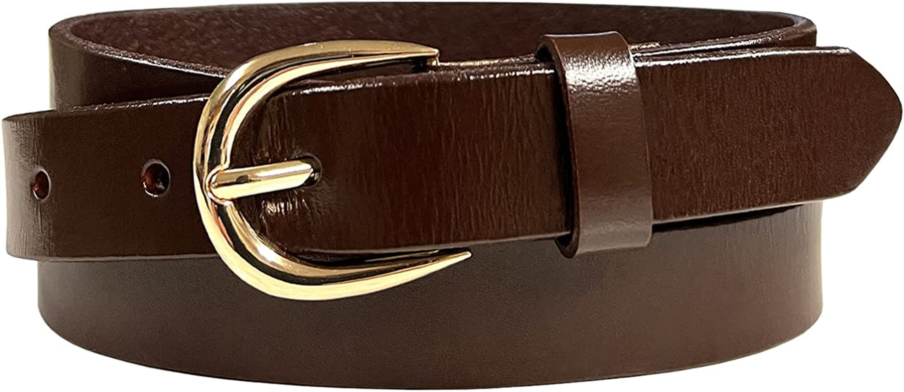 Women'S Dress Belt Casual Fashion Waist Skinny Belt 1"(25Mm) Wide, Multi-Style Options Apparel & Accessories > Clothing Accessories > Belts Belts.com Style 1 - Premium Leather Smooth Brown 38 