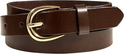 Women'S Dress Belt Casual Fashion Waist Skinny Belt 1"(25Mm) Wide, Multi-Style Options Apparel & Accessories > Clothing Accessories > Belts Belts.com Style 1 - Premium Leather Smooth Brown 38 