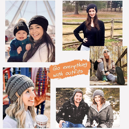 FURTALK Knit Beanie Hats for Women Men Fleece Lined Ski Skull Cap Slouchy Winter Hat Apparel & Accessories > Clothing Accessories > Hats KYLIE MAX   