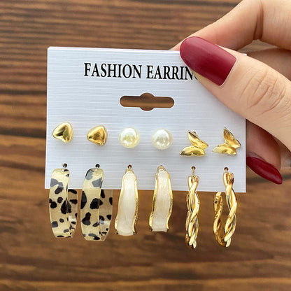 32 Pairs Gold Hoop Earrings Set for Women Girls, Fashion Chain Link Hoop Stud Drop Dangle Earrings Boho Statement Hypoallergenic Earrings for Christmas Jewelry Gift Apparel & Accessories > Jewelry > Earrings ShowAgain   