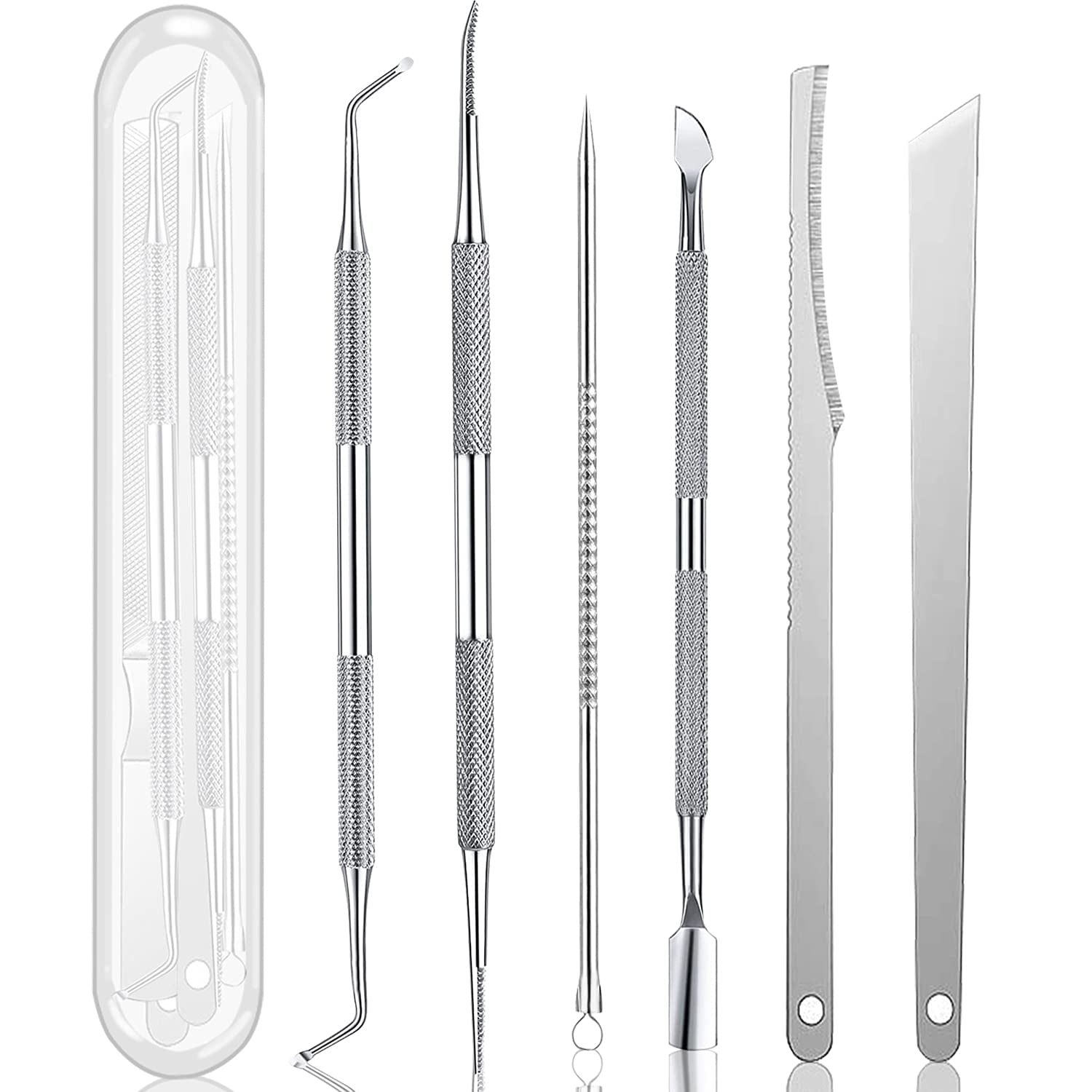 Ingrown Toenail Pedicure Tool Kit 7Pcs Nail Manicure Kit Stainless Steel Nail Care Treatment for Nail Correction Polish Pain Relief True Color 7 Piece Set (True Color) Health & Beauty > Personal Care > Cosmetics > Cosmetic Tools > Nail Tools Xinding true color-1 set  