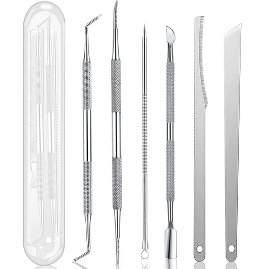 Ingrown Toenail Pedicure Tool Kit 7Pcs Nail Manicure Kit Stainless Steel Nail Care Treatment for Nail Correction Polish Pain Relief True Color 7 Piece Set (True Color) Health & Beauty > Personal Care > Cosmetics > Cosmetic Tools > Nail Tools Xinding true color-1 set  