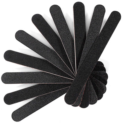 Nail File Emery Board Nail Care Double Sided 100 180 Grit Gel Acrylic Dip Black Nail Buffering Files Professional Manicure Pedicure Tools 10Pcs/Pack Nail Files Set for Home and Salon Use Health & Beauty > Personal Care > Cosmetics > Cosmetic Tools > Nail Tools Lulia 100/180  