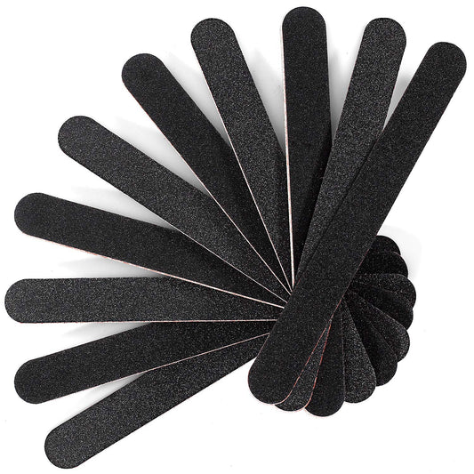 Nail File Emery Board Nail Care Double Sided 100 180 Grit Gel Acrylic Dip Black Nail Buffering Files Professional Manicure Pedicure Tools 10Pcs/Pack Nail Files Set for Home and Salon Use Health & Beauty > Personal Care > Cosmetics > Cosmetic Tools > Nail Tools Lulia 100/180  