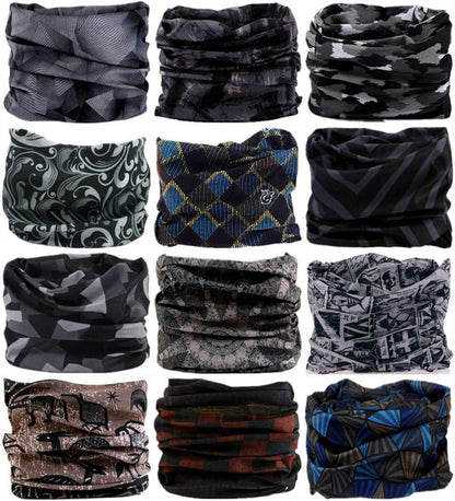 VANCROWN Headband Neck Gaiter Head Wrap Headwear Face Mask Magic Scarf Bandana for Men and Women Apparel & Accessories > Clothing Accessories > Headwear VANCROWN 12PCS.Gray  