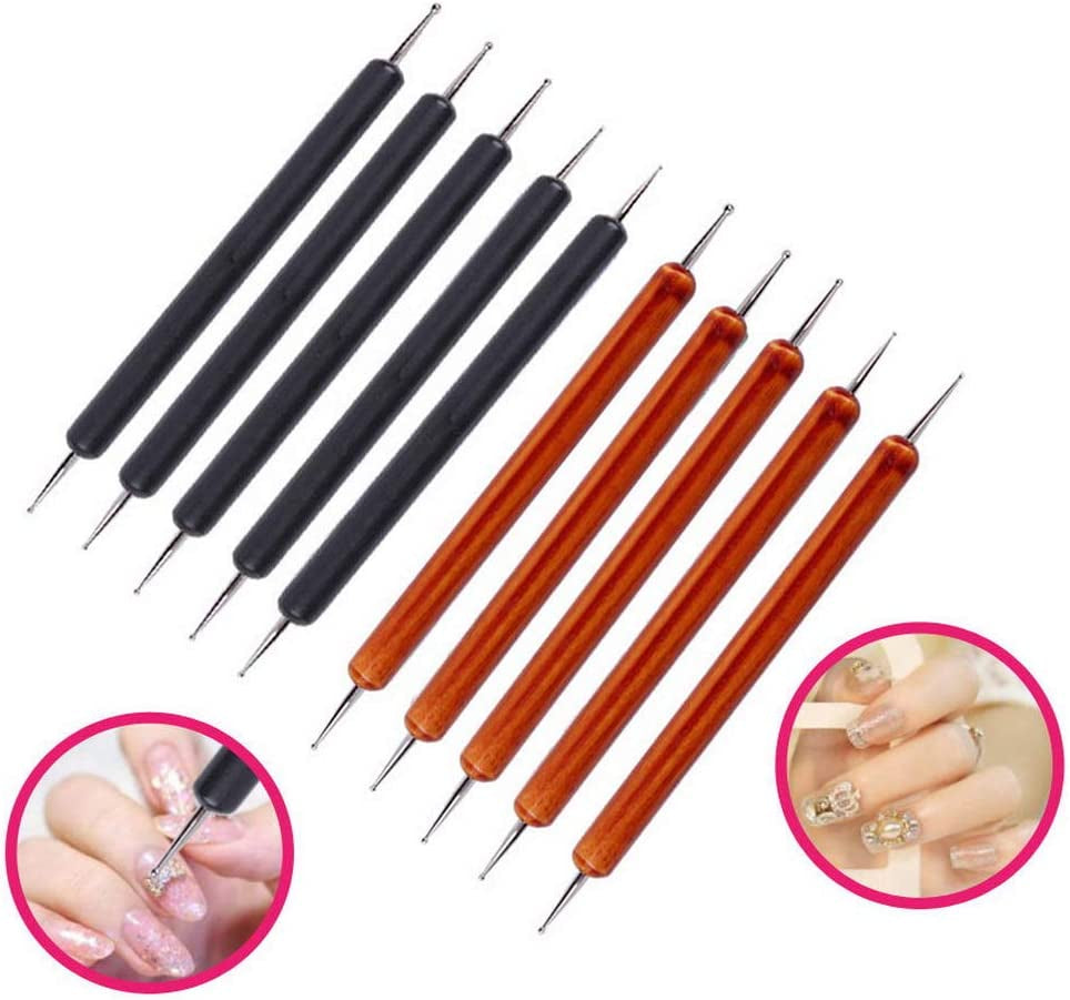 Pengxiaomei 10Pcs Embossing Stylus Set, 5 Different Sizes Double End Styluses Dotting Tool Tracing Dotting Tool Stylus for Painting/Pottery Clay Craft/Embossing Art/Nail Art/Mandala Rock Painting Health & Beauty > Personal Care > Cosmetics > Cosmetic Tools > Nail Tools Pengxiaomei   