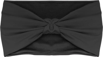 Moko Headband for Women, Versatile Turban Headband Hair Wrap Multi-Style Casual Sports Headwear, Stretchy Breathable Moisture Wicking Microfiber Head Wrap for Workout, Running, Yoga Apparel & Accessories > Clothing Accessories > Headwear MoKo Black Elastic 