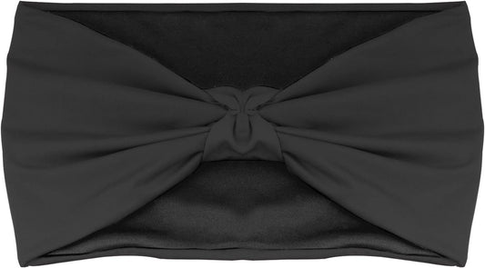 Moko Headband for Women, Versatile Turban Headband Hair Wrap Multi-Style Casual Sports Headwear, Stretchy Breathable Moisture Wicking Microfiber Head Wrap for Workout, Running, Yoga Apparel & Accessories > Clothing Accessories > Headwear MoKo Black Elastic 