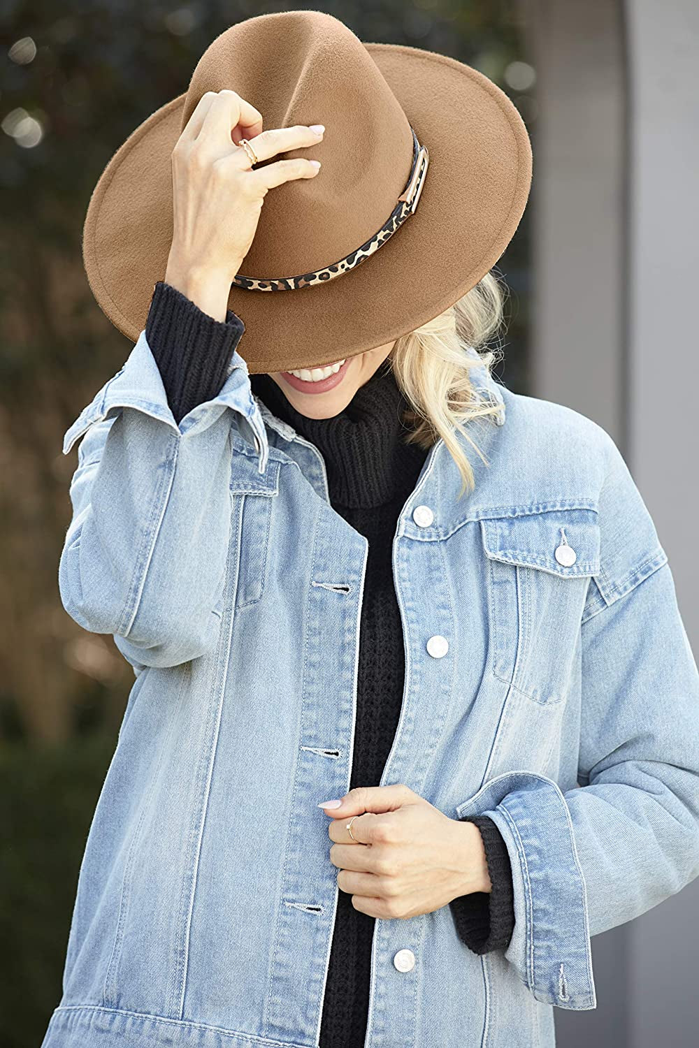 Mud Pie Women'S Leopard Band Fedora Apparel & Accessories > Clothing Accessories > Hats Mud Pie   