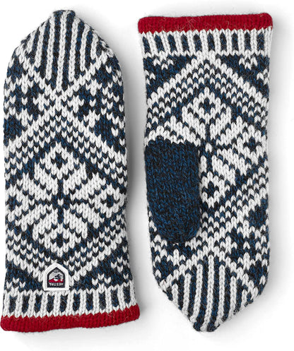 Hestra Unisex Nordic Wool Mitt Insulated Mittens for Cold Weather & Everyday Wear Apparel & Accessories > Clothing Accessories > Gloves & Mittens Hestra Gloves Medium Blue / Offwhite 10 
