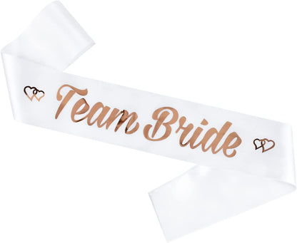 SGKUED Rose Gold Bachelorette Party Sash - Team Bride Decorations,Bridal Shower Favors,Hen Night Gifts, Engagement Party Satin Favors,Wedding Party Accessories Apparel & Accessories > Clothing Accessories > Sashes SGKUED Team Bride  