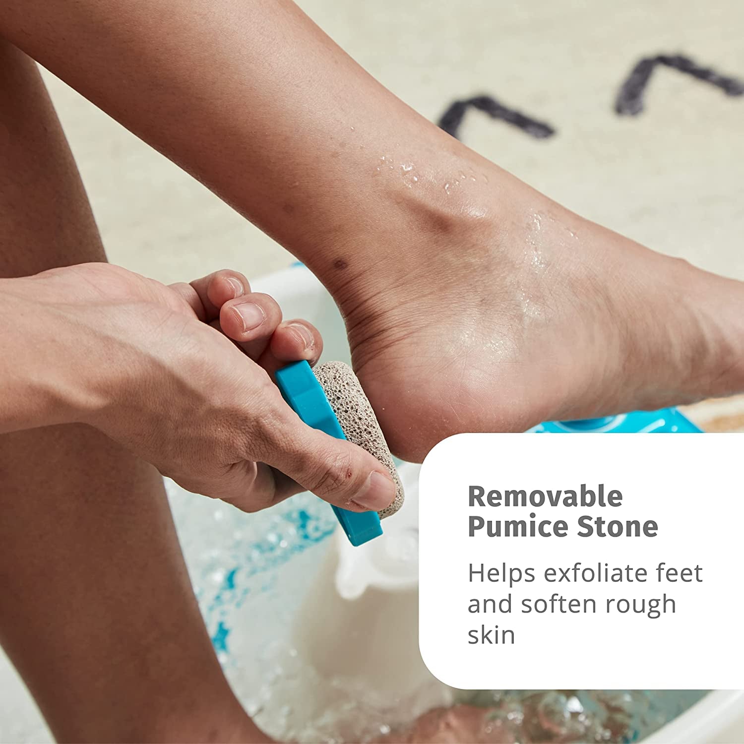 Homedics Bubble Mate Foot Spa, Toe Touch Controlled Foot Bath with Invigorating Bubbles and Splash Proof, Raised Massage Nodes and Removable Pumice Stone Health & Beauty > Personal Care > Foot Care Homedics   