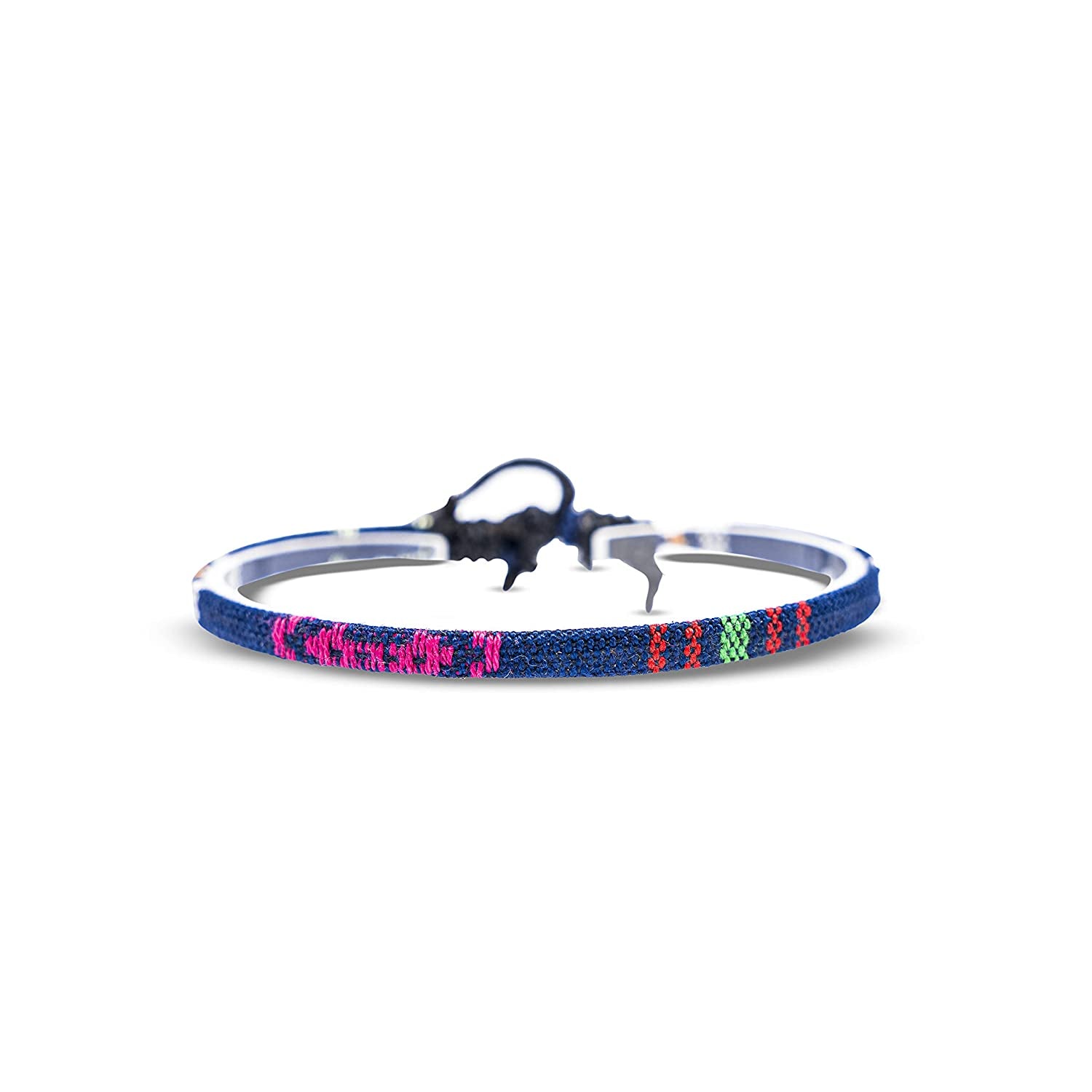 Boho Surfer Bracelet Women & Men - Braided Summer Beach Bracelet - Handmade Festival Accessories - Thin Friendship Bracelets - 100% Waterproof & Adjustable - Ethnic Hippie Style Jewelry (Blue-White) Apparel & Accessories > Jewelry > Bracelets Made by Nami Blue  