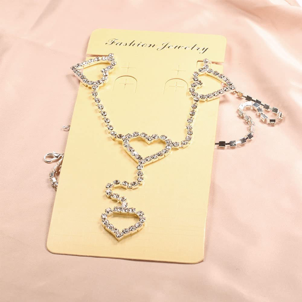 Rhinestone Waist Chains Belt Pendant Love Body Chain Heart Waist Body Chain Belly Jewelry for Women and Girls (6542) Apparel & Accessories > Jewelry > Body Jewelry Generic   