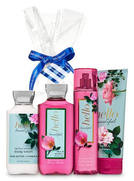 Bath and Body Works Hello Beautiful Gift Kit - Body Lotion - Body Cream - Fragrance Mist & Shower Gel Health & Beauty > Personal Care > Cosmetics > Bath & Body Bath & Body Works   