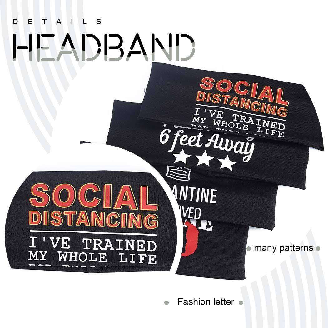 Earent Boho African Headbands Yoga Wide Knot Hair Bands Sweat Printed Headwraps Elastic Turban Headscarfs Multicolor Headwear Outdoor Hair Accessories for Women and Girls (Z-Black) Apparel & Accessories > Clothing Accessories > Headwear Earent   